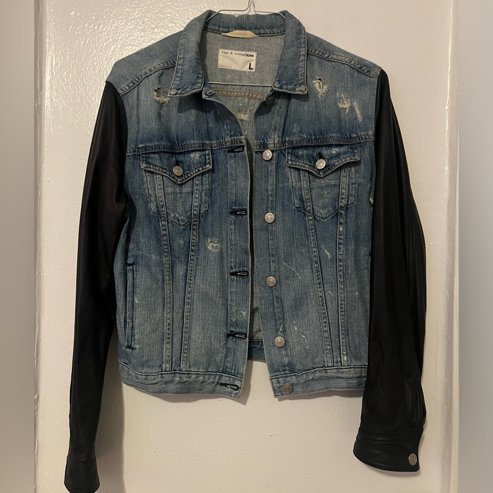 Rag and bone Jean/leather jacket